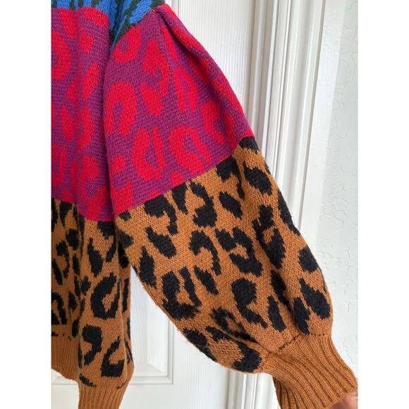 FARM Rio Multicolor Leopard Print Cardigan - Picture 5 of 5